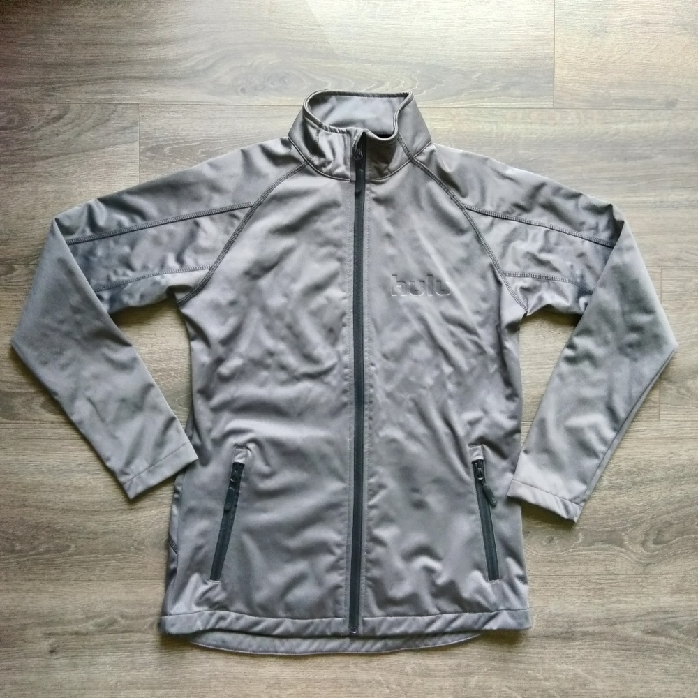 HULU Logo Fersten Worldwide Women's Size XS Gray Full Zip Performance Jacket